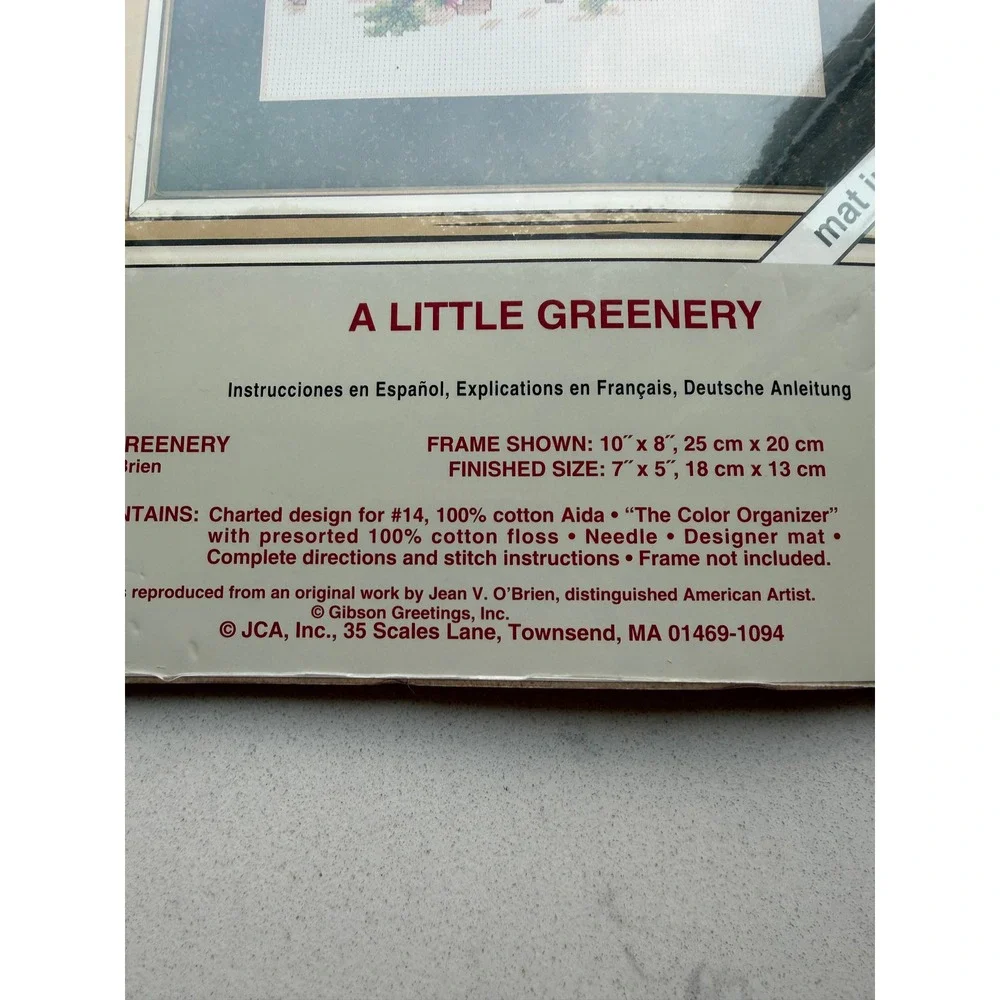 VTG JCA Weekenders Cross Stitch Kit A Little Greenery Bunny Rabbit Christmas DIY